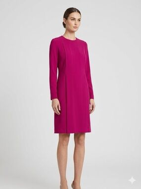 Sportmax Fuchsia Long Sleeve Dress